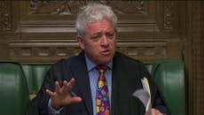 Bercow vows to stop Tory front-runner suspending parliament