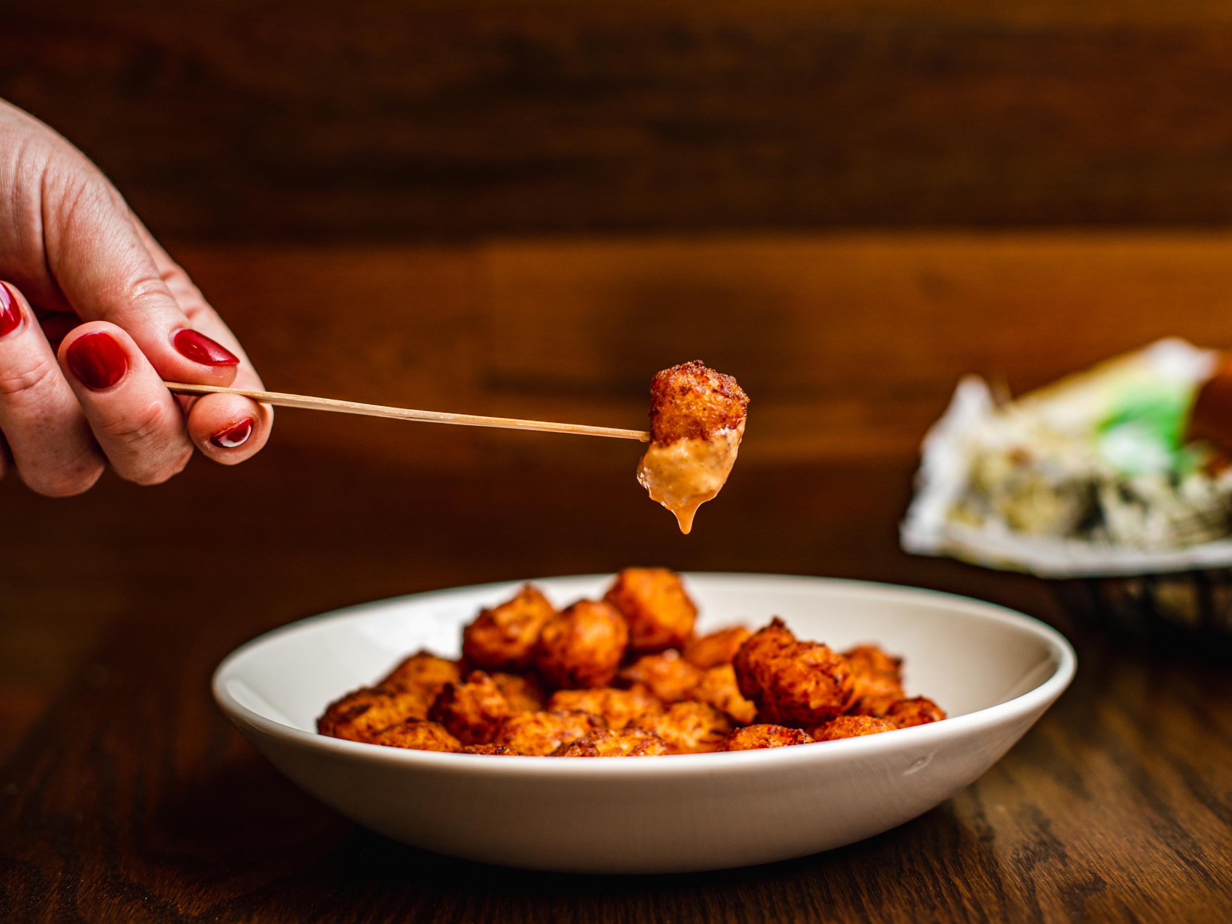 Tater tots at the restaurant, which is an underwhelming distraction from all of London’s other burger joints