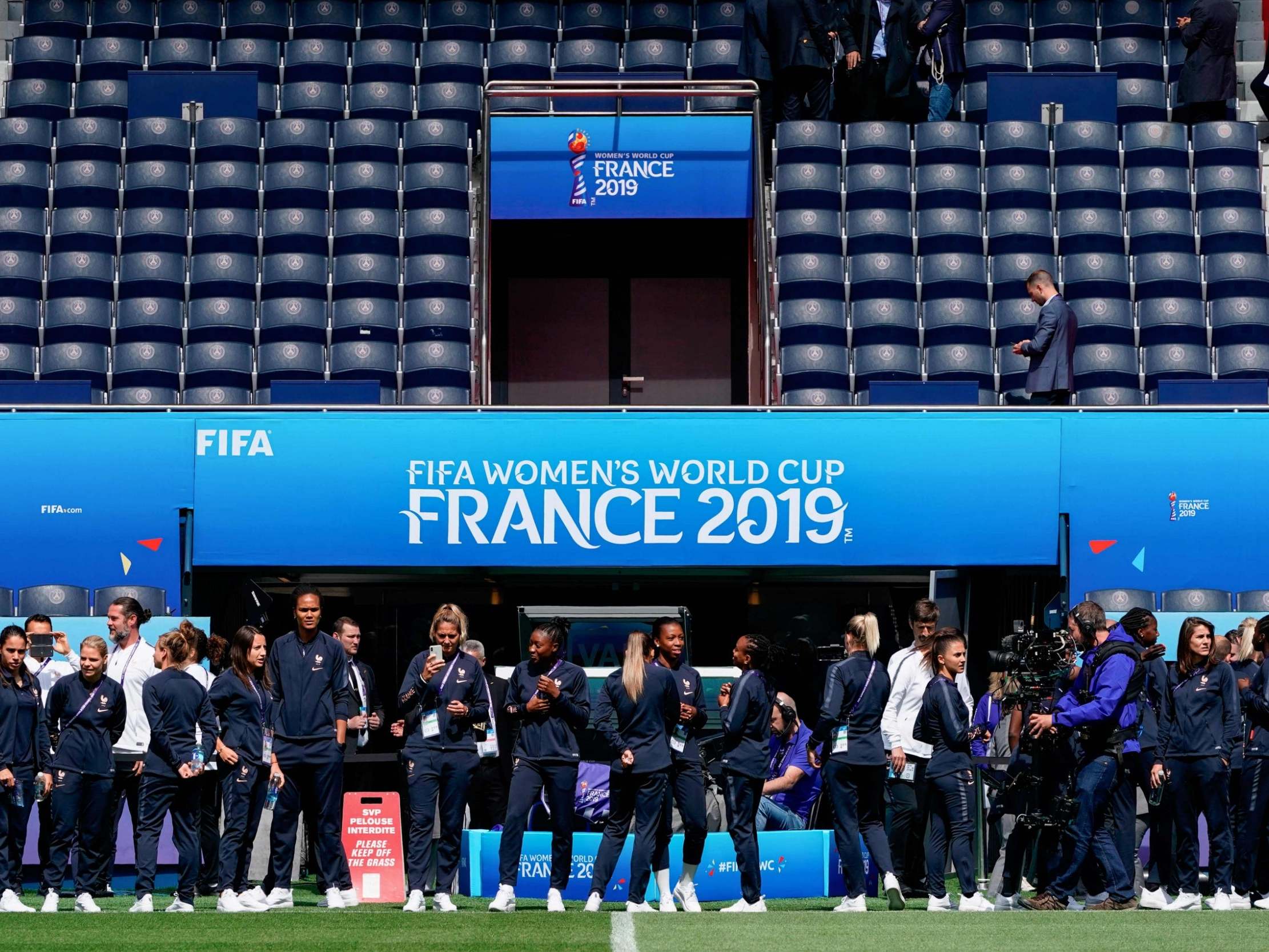 France’s players at the Stade de France