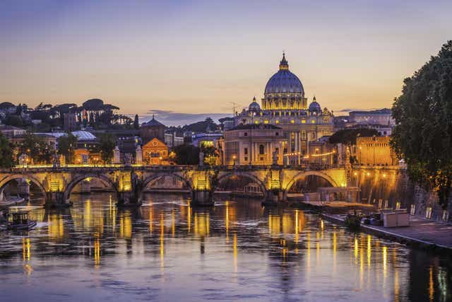 Sunset over St Peter’s Basilica