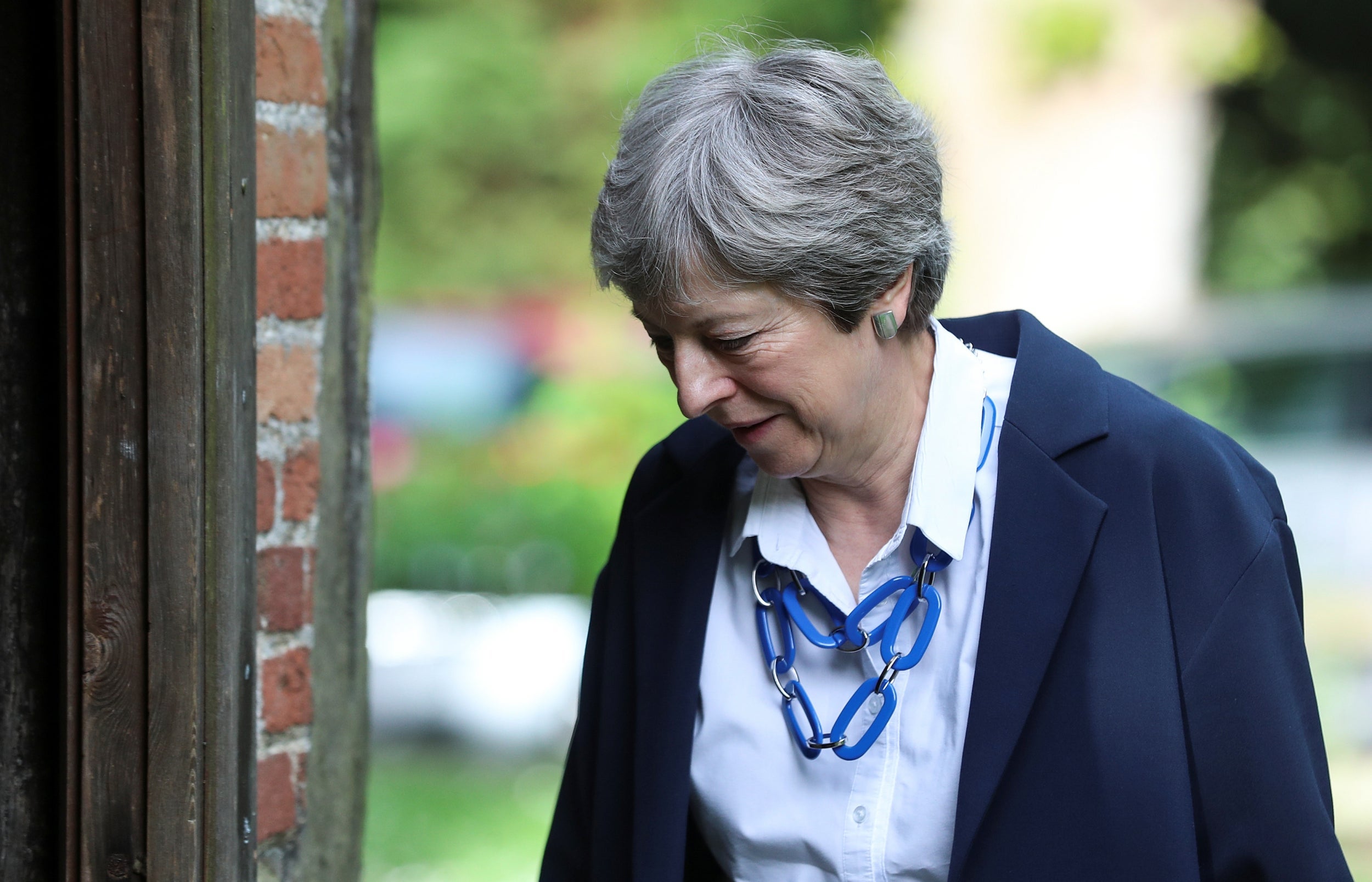 Theresa May going to church near High Wycombe