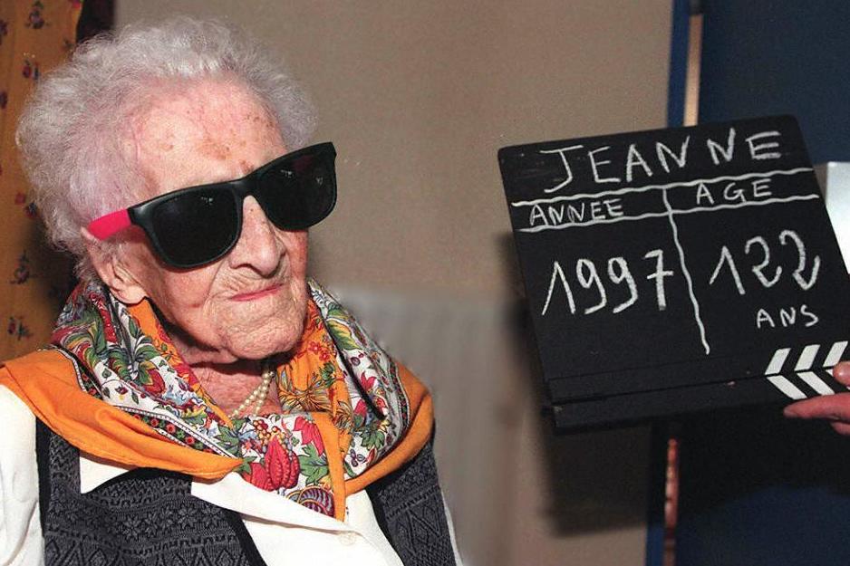 Jeanne Calment shortly before her 122nd birthday in 1997