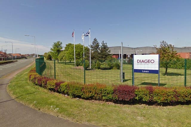 Diageo whisky bottling plant in Leven in Fife