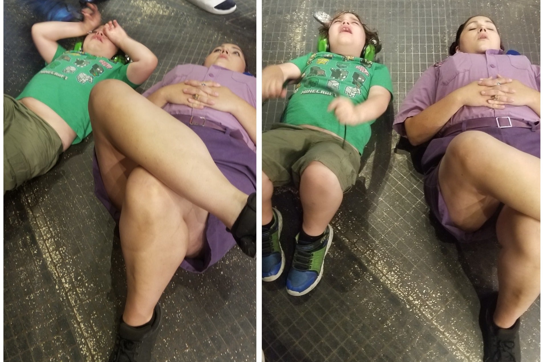 Jennifer Whelchel, comforts Ralph, 9, during an autistic meltdown.