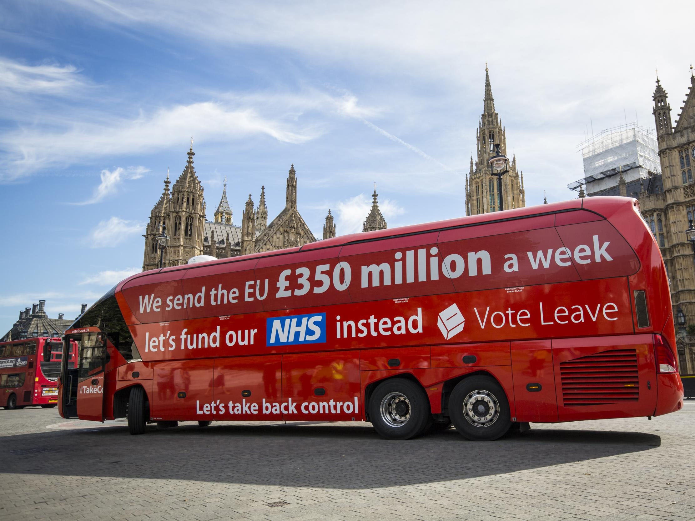 The Vote Leave battle bus and its infamous claim was widely seen during the 2016 referendum