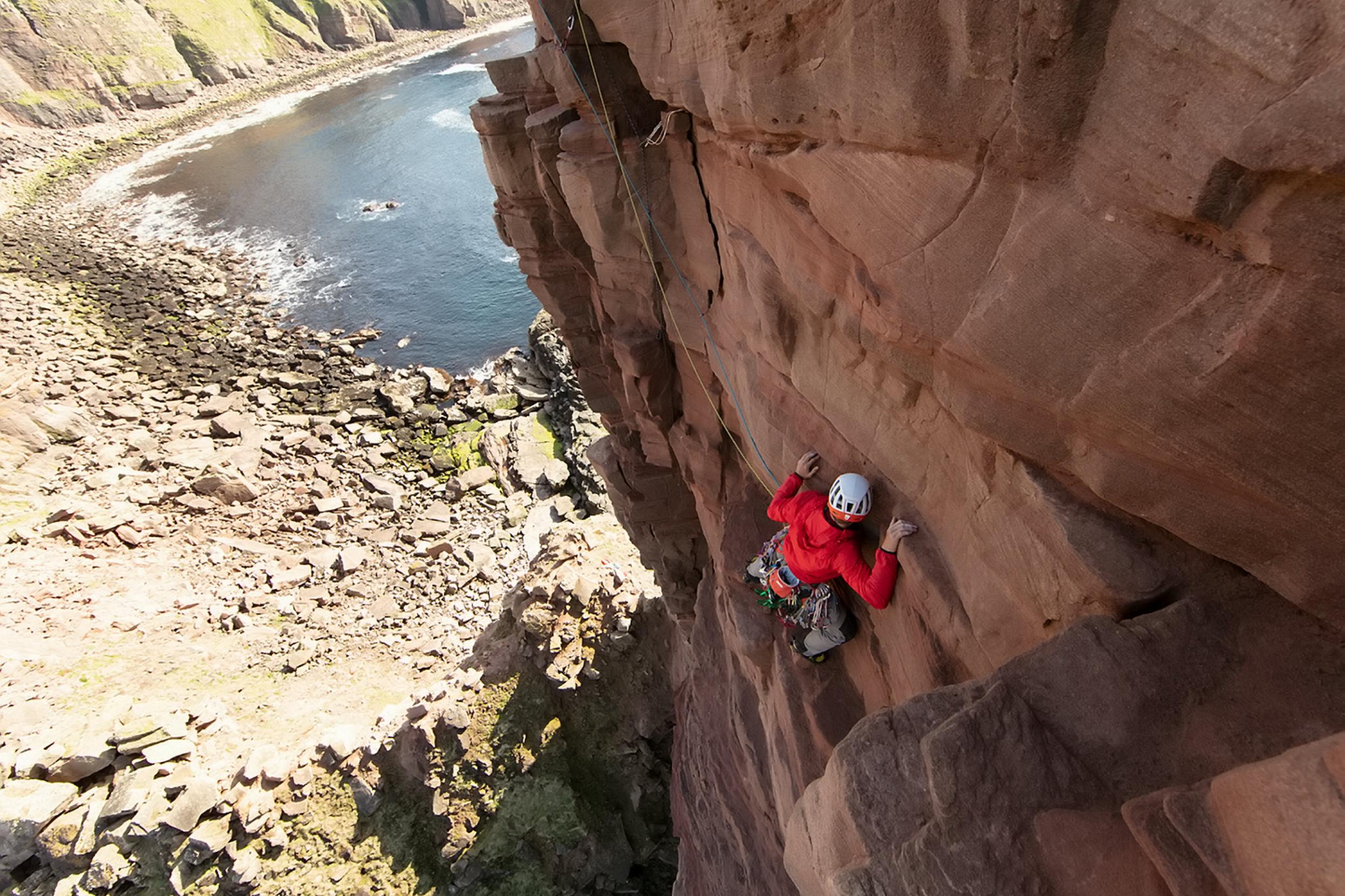 The Old Man of Hoy is an iconic 450ft sandstone sea stack on Hoy, the Orkney Islands