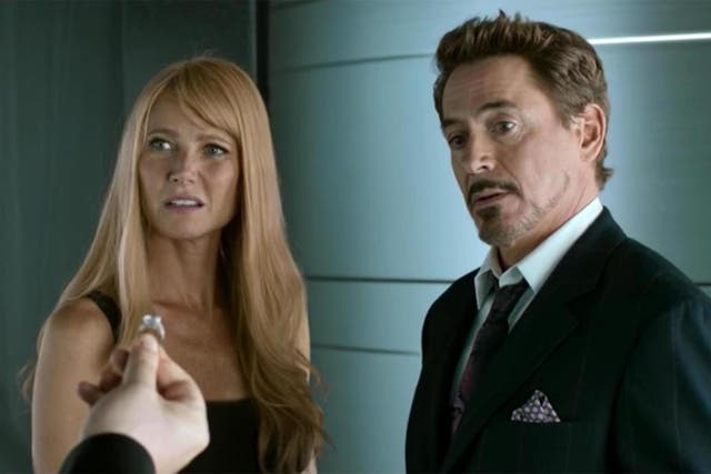 Gwyneth Paltrow and Robert Downey Jr in 'Spider-Man: Homecoming'