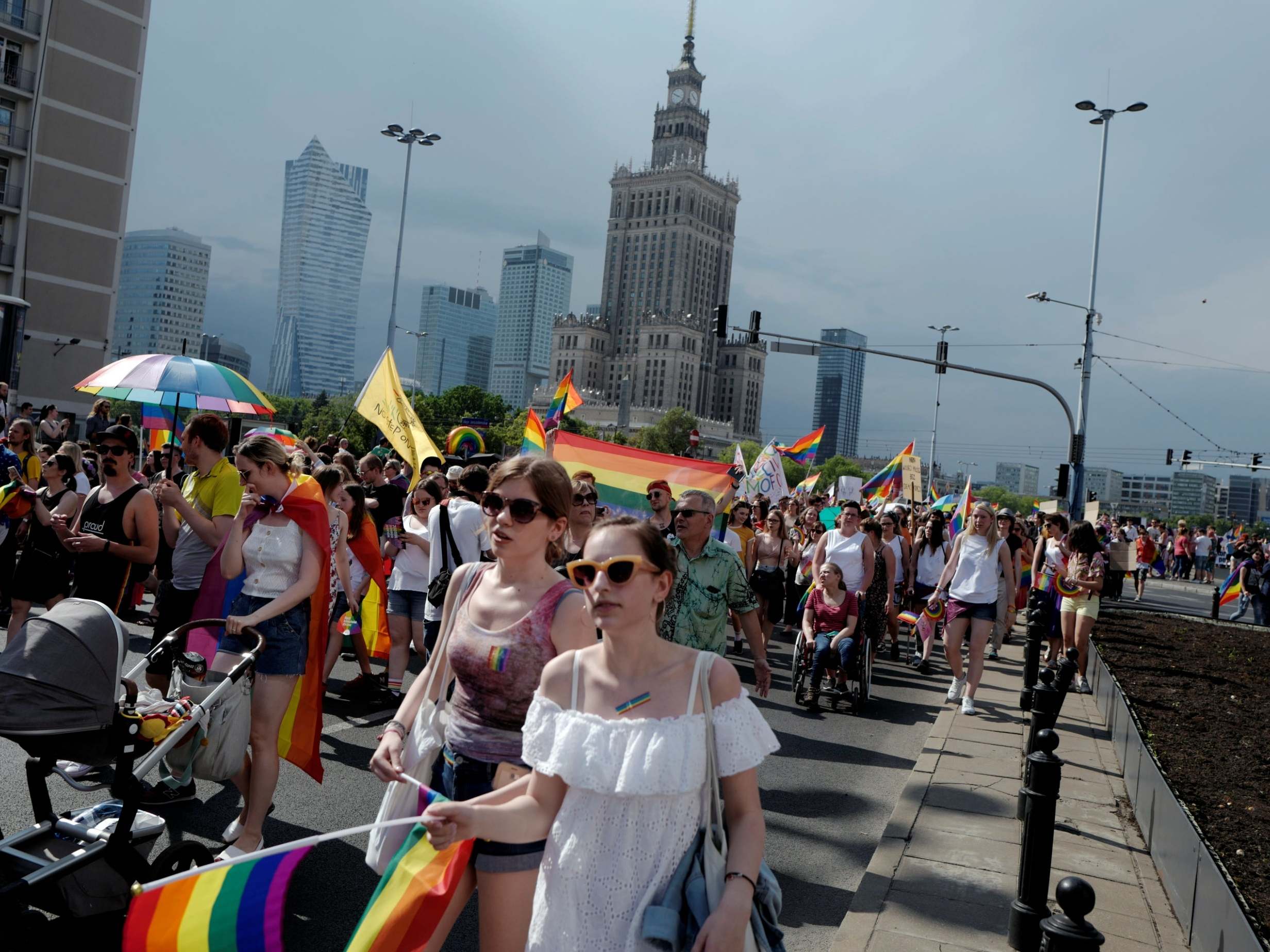 Participants take part at the 'Equality Parade' rally in support of the LGBT+ community in Warsaw