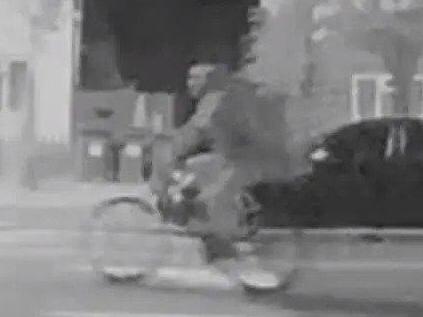 The man who police want to identify was pictured on a bike carrying an over-sized bag on Saturday 2 June