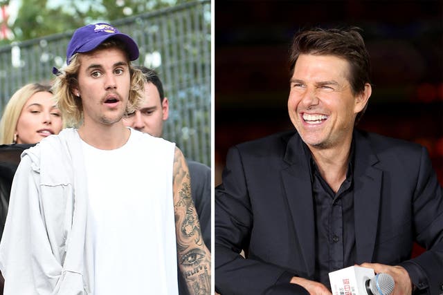 Justin Bieber has challenged Tom Cruise to a fight