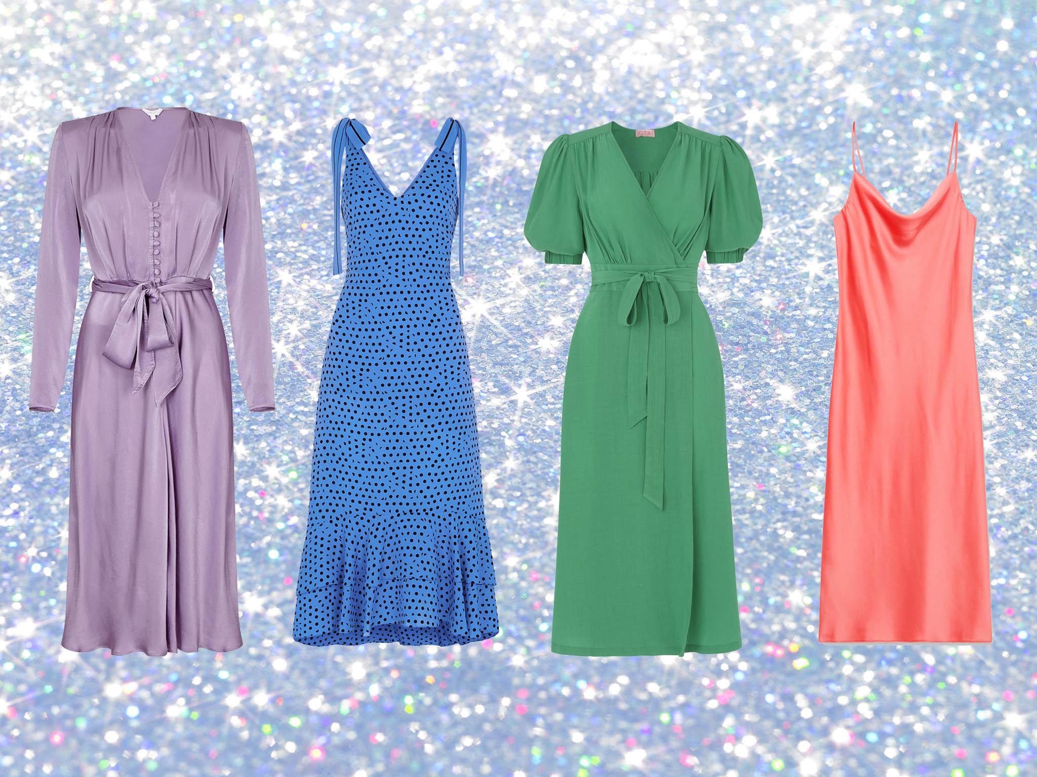 This season it’s all about the midi dress, wrap styles and silk-look slips