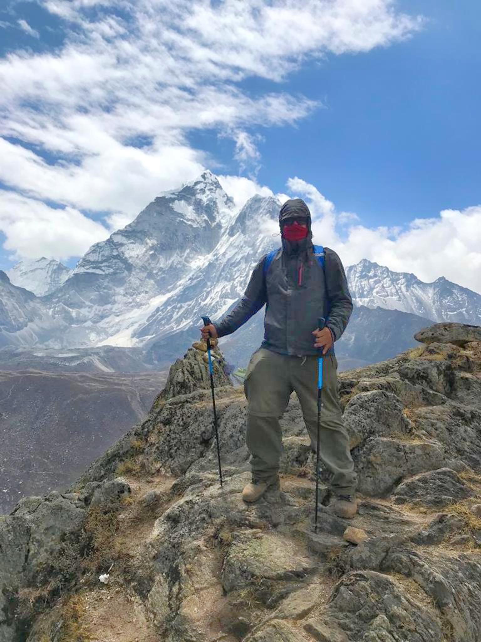 The writer on the Everest base camp trail (James Draven)