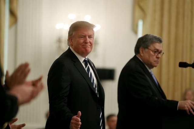 Attorney general William Barr ruled that Donald Trump had not obstructed justice