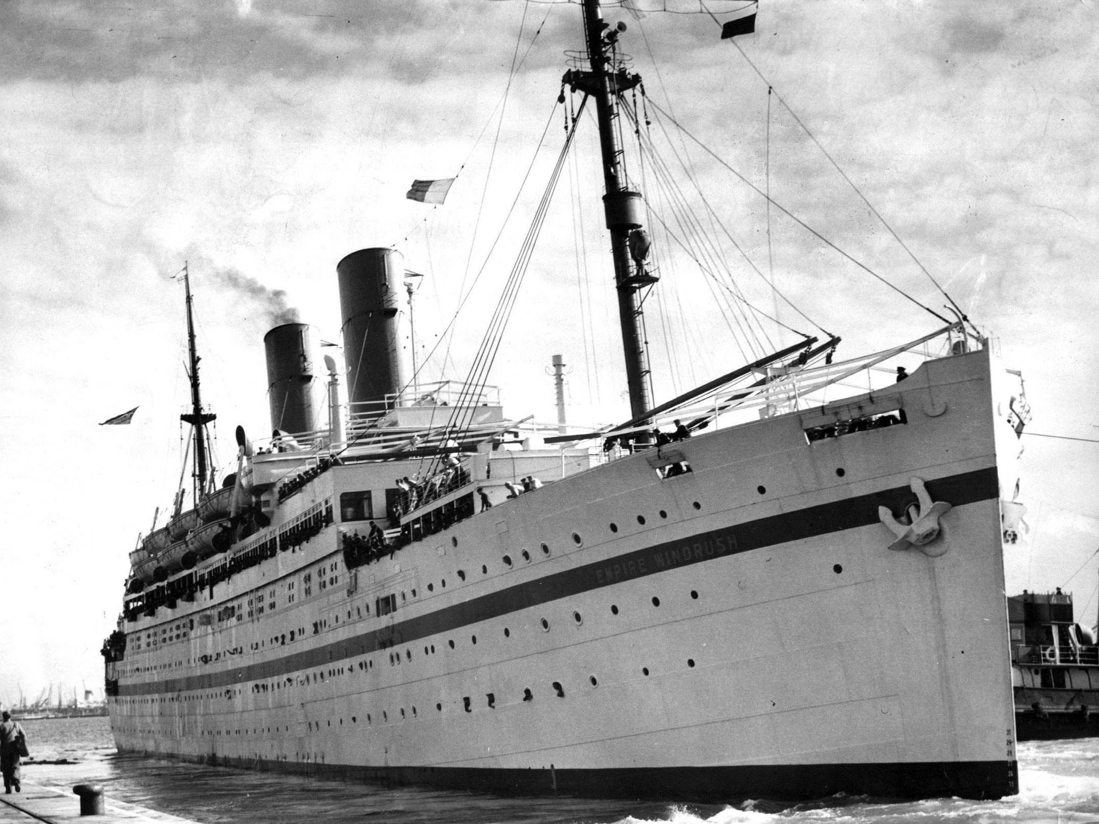 The Empire Windrush carried hundreds of passengers from the Caribbean in 1948