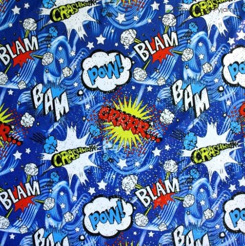 Funkifabrics Comic Bubble Blue / Silver Galaxy