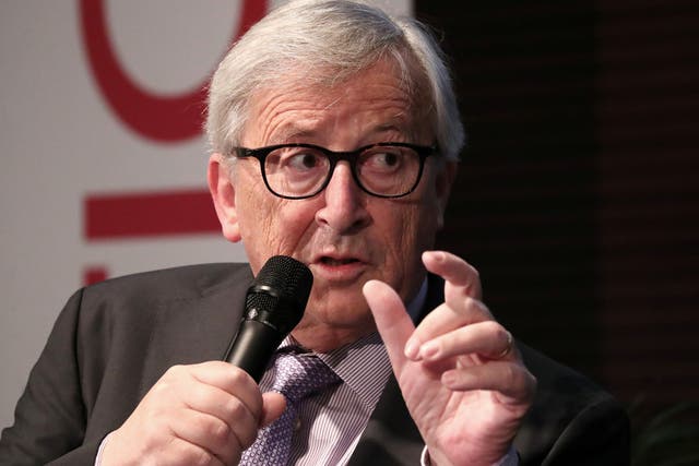 European Commission President Jean-Claude Juncker speaks during an interview in Brussels