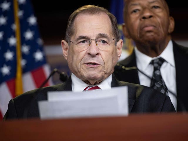 <p>Jerry Nadler speaks at a press conference on Capitol Hill. He has reportedly called for Biden to step aside  </p>