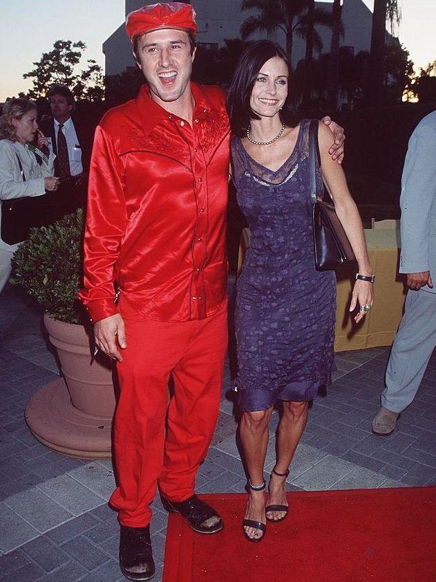 David Arquette and Courteney Cox attend the premiere of Snake Eyes in 1998 (Getty)