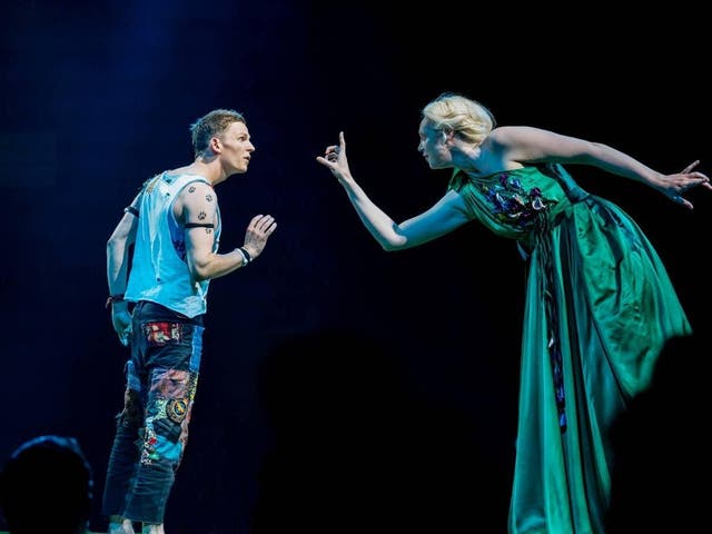 David Moorst and Gwendoline Christie in 'A Midsummer Night's Dream'