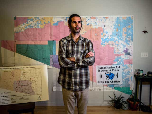 Scott Warren is a volunteer for No More Deaths, a nonprofit group that provides humanitarian aid to migrants crossing the Arizona desert