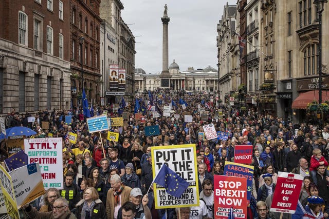 The Put It To The People March on Whitehall earlier this year
