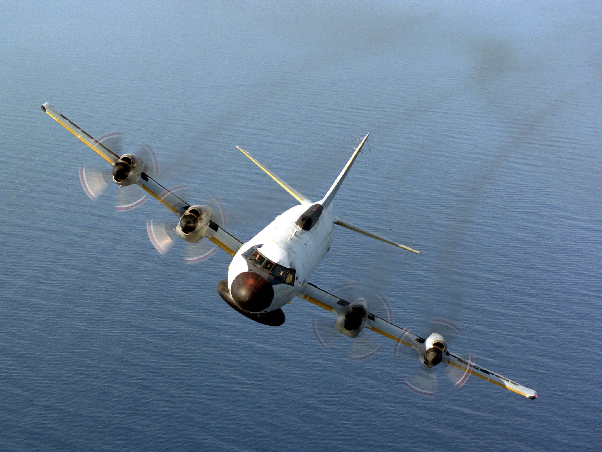 A US Navy Ep-3E Orion reconnaissance aircraft; the type is due to be retired in full by 2020. Jet fuel is a big contributor to the department's emissions
