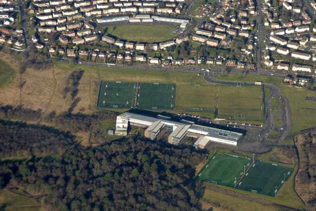 Buchanan and St Ambrose High Schools, centre, in Coatbridge