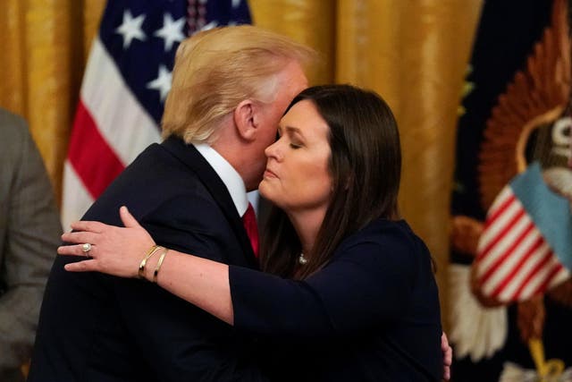 President says lots of people want Sarah Sanders' position