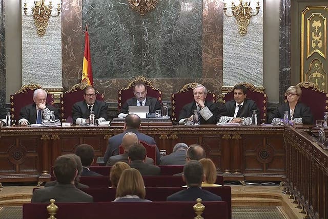 Oriol Junqueras at the Spanish supreme court