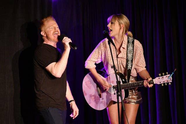 Taylor Swift performs an acoustic rendition of 'Shake It Off' at the Stonewall Inn