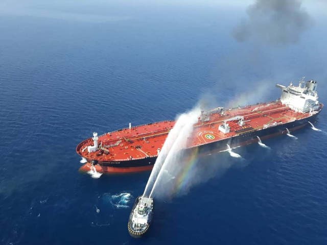 The Norwegian owned ‘Front Altair’ tanker, said to have been attacked in the waters of the Gulf of Oman last week