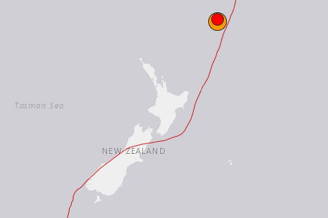 A 7.4 magnitude earthquake struck on Sunday in the Kermadec Islands region of the South Pacific