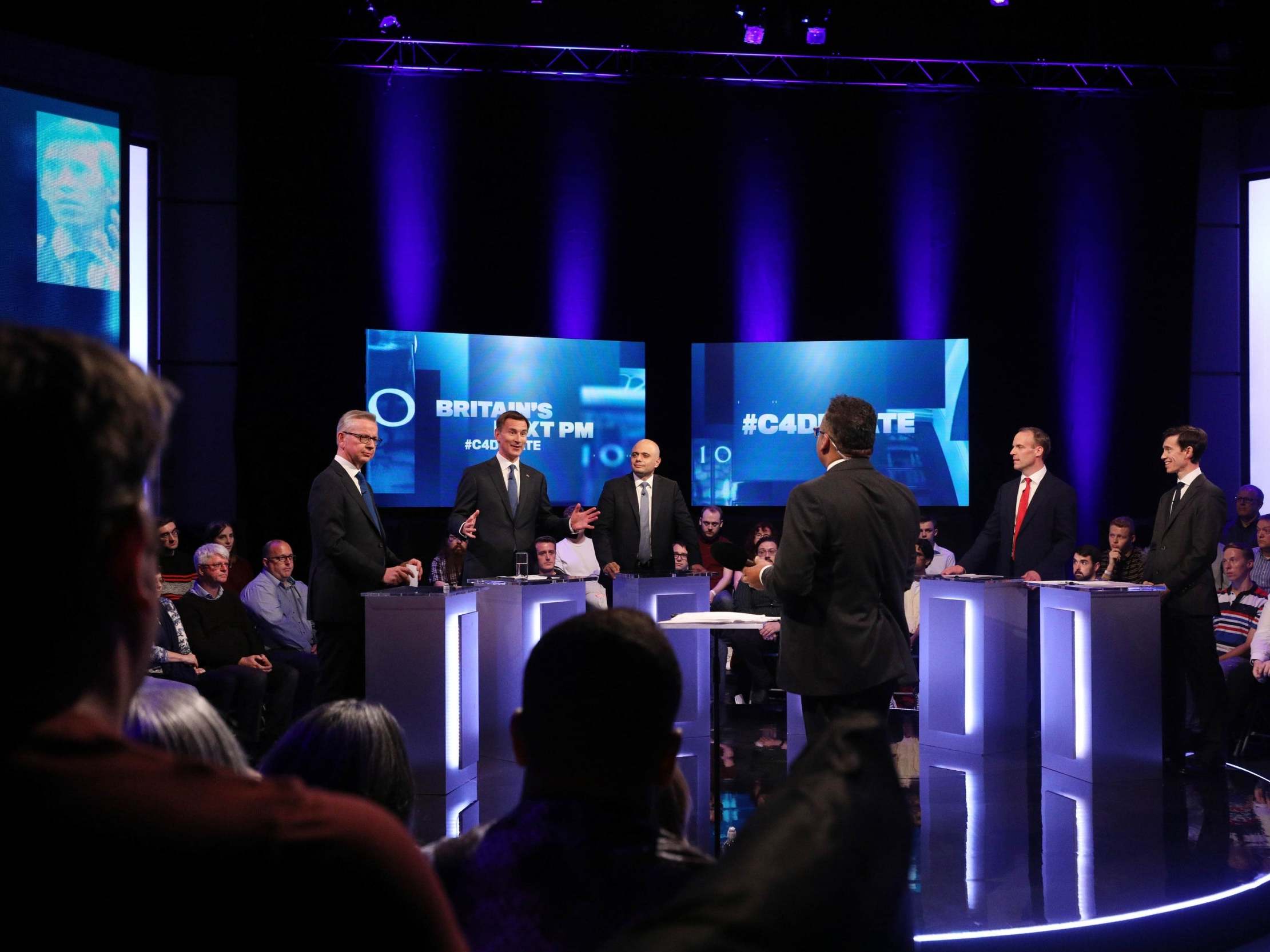 The Tory hopefuls made their case during a TV debate on Channel 4