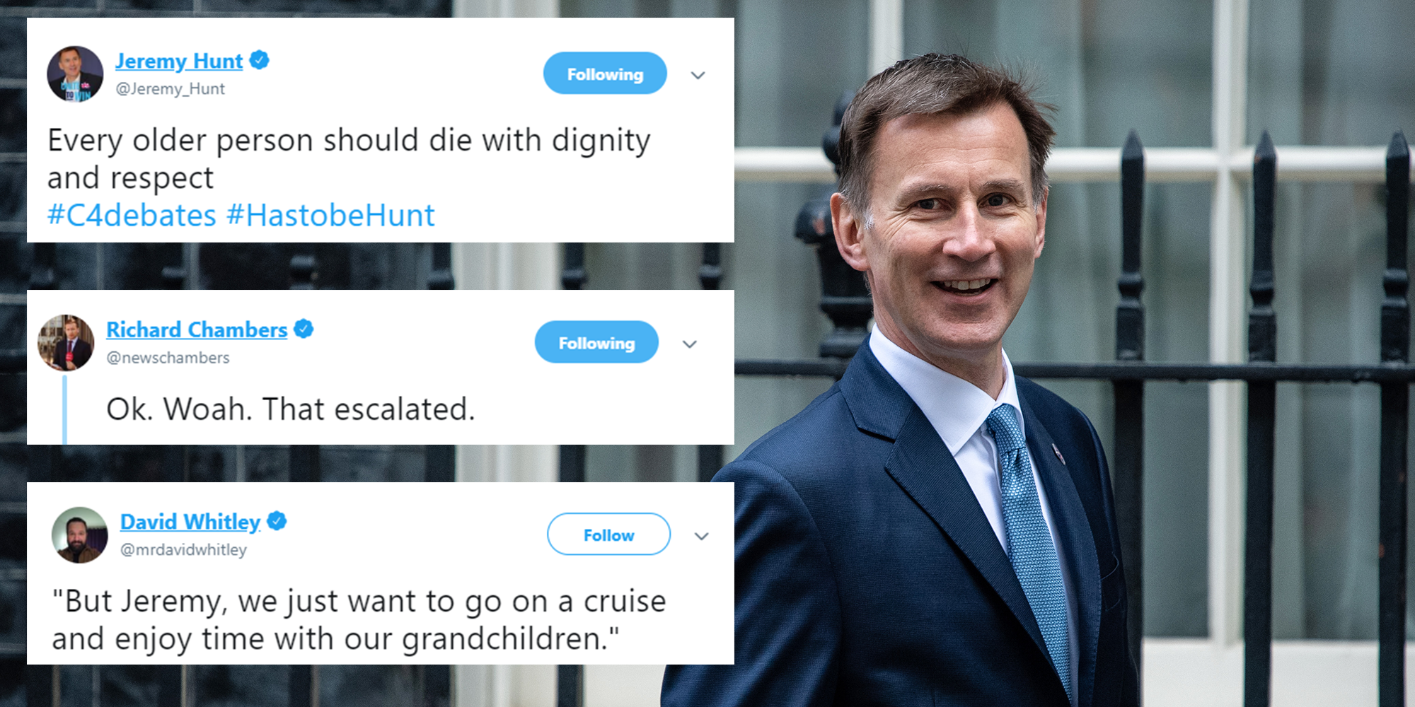 Tory leadership race: Jeremy Hunt calls for every older person to die ...