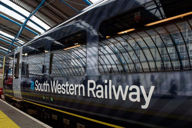 File image of South Western Railway train in London Waterloo station.