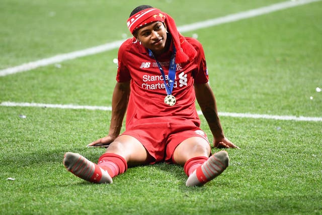 Rhian Brewster after watching Liverpool win the Champions League