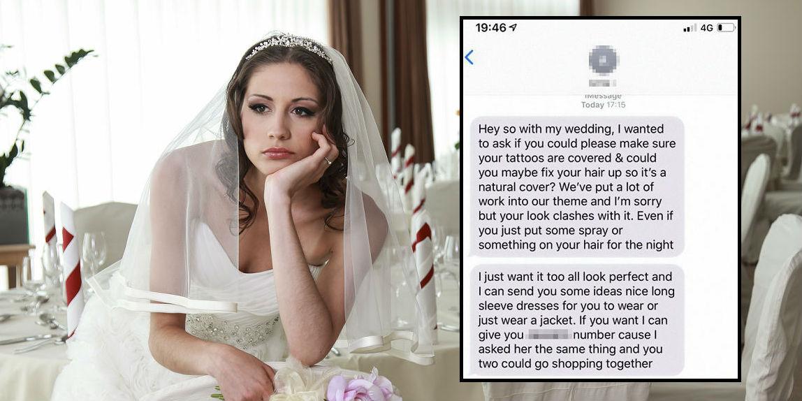 Bride Asks Wedding Guests To Cover Tattoos Up Gets Shut