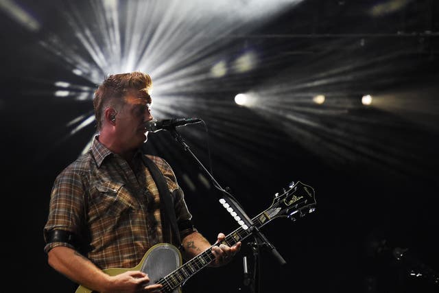 Queens of the Stone Age frontmanJosh Homme performs during the 30th Eurockeennes rock music festival on 7 July, 2018 in Belfort, eastern France.