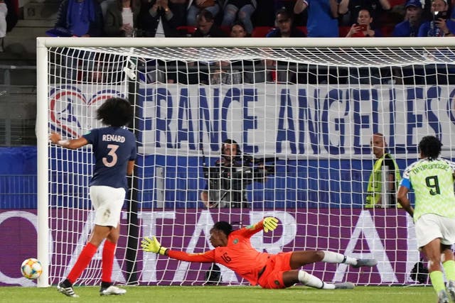 Wendie Renard looked to have wasted the chance to put France ahead only to retake her penalty against Nigeria