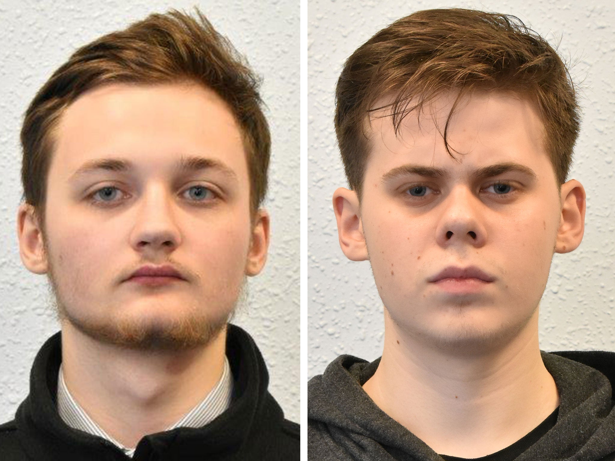 Neo-Nazis Michal Szewczuk (left) and Oskar Dunn-Koczorowski (right) were jailed for encouraging terrorism