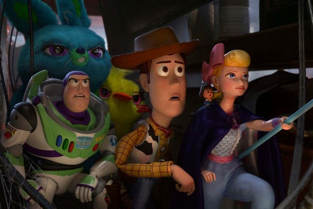 Tim Allen, Tom Hanks and Annie Potts return as the voices of Woody, Buzz Lightyear and Bo Peep
