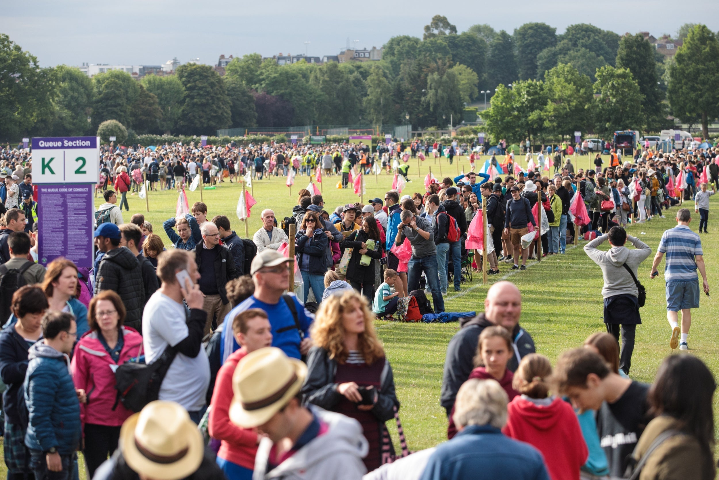 Thousands of tennis fans queue for tickets outside the venue every year