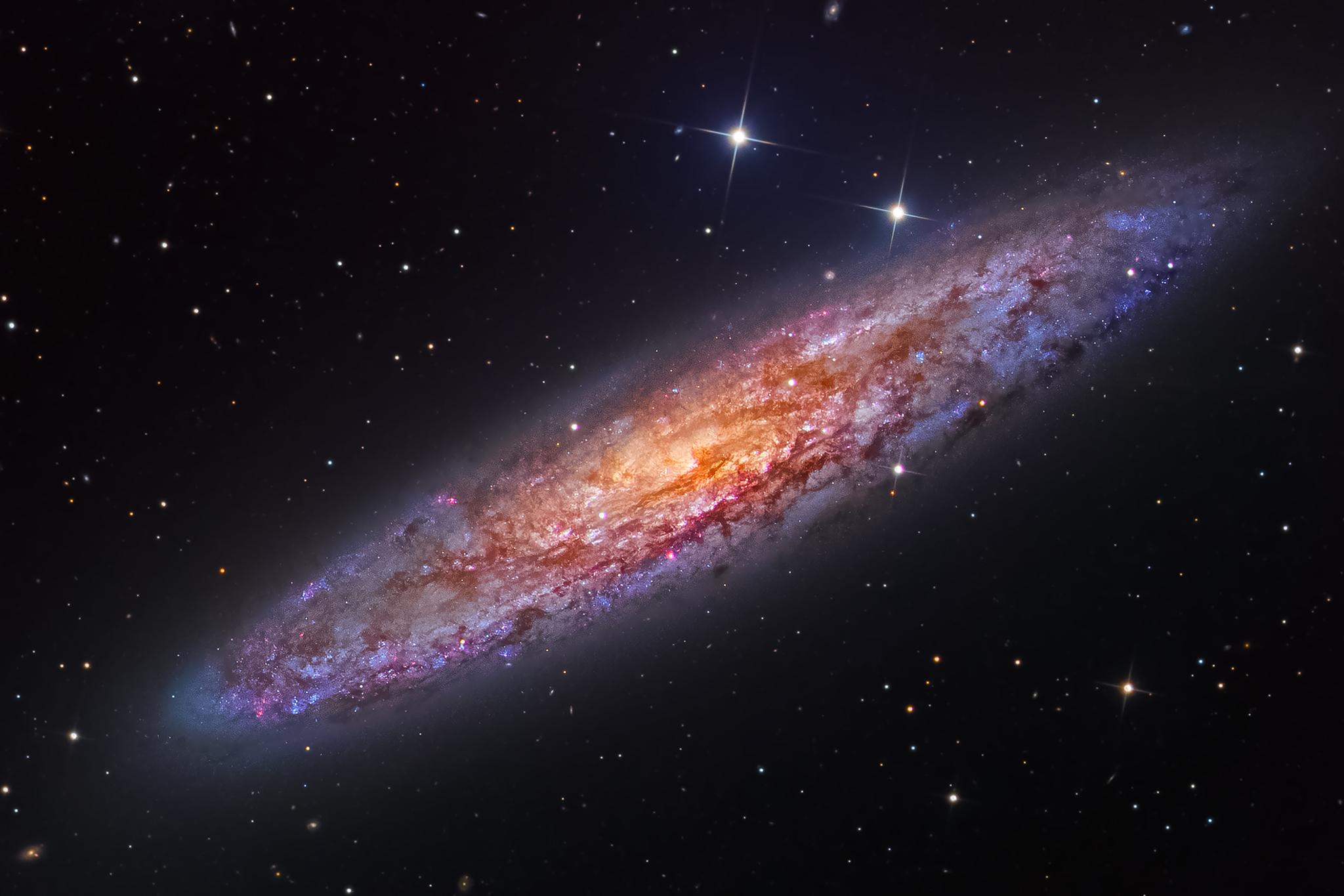 NGC 253, also known as the Sculptor Galaxy, is over 11 million light years away (Bernard Miller/Martin Pugh)