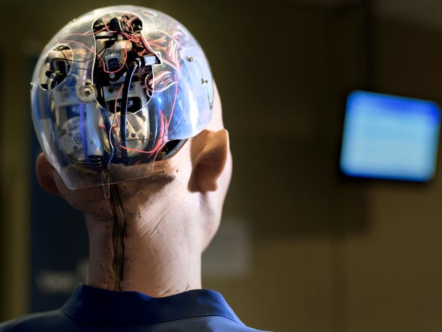 <p>"Sophia" an artificially intelligent (AI) human-like robot developed by Hong Kong-based humanoid robotics company Hanson Robotics</p>