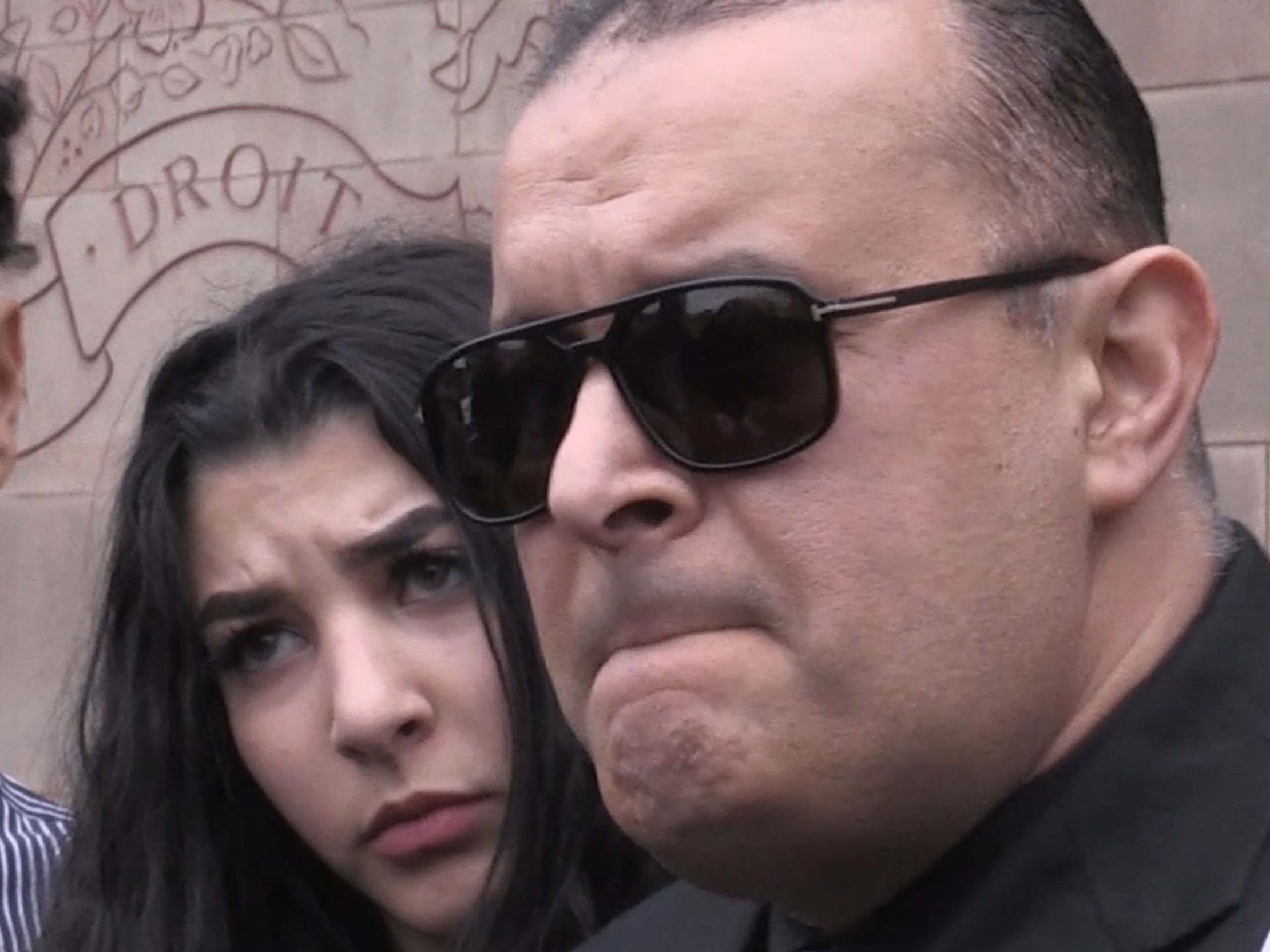 Mariam Moustafa's father Mohamed and sister Mallak speaking outside Nottingham Crown Court on Wednesday