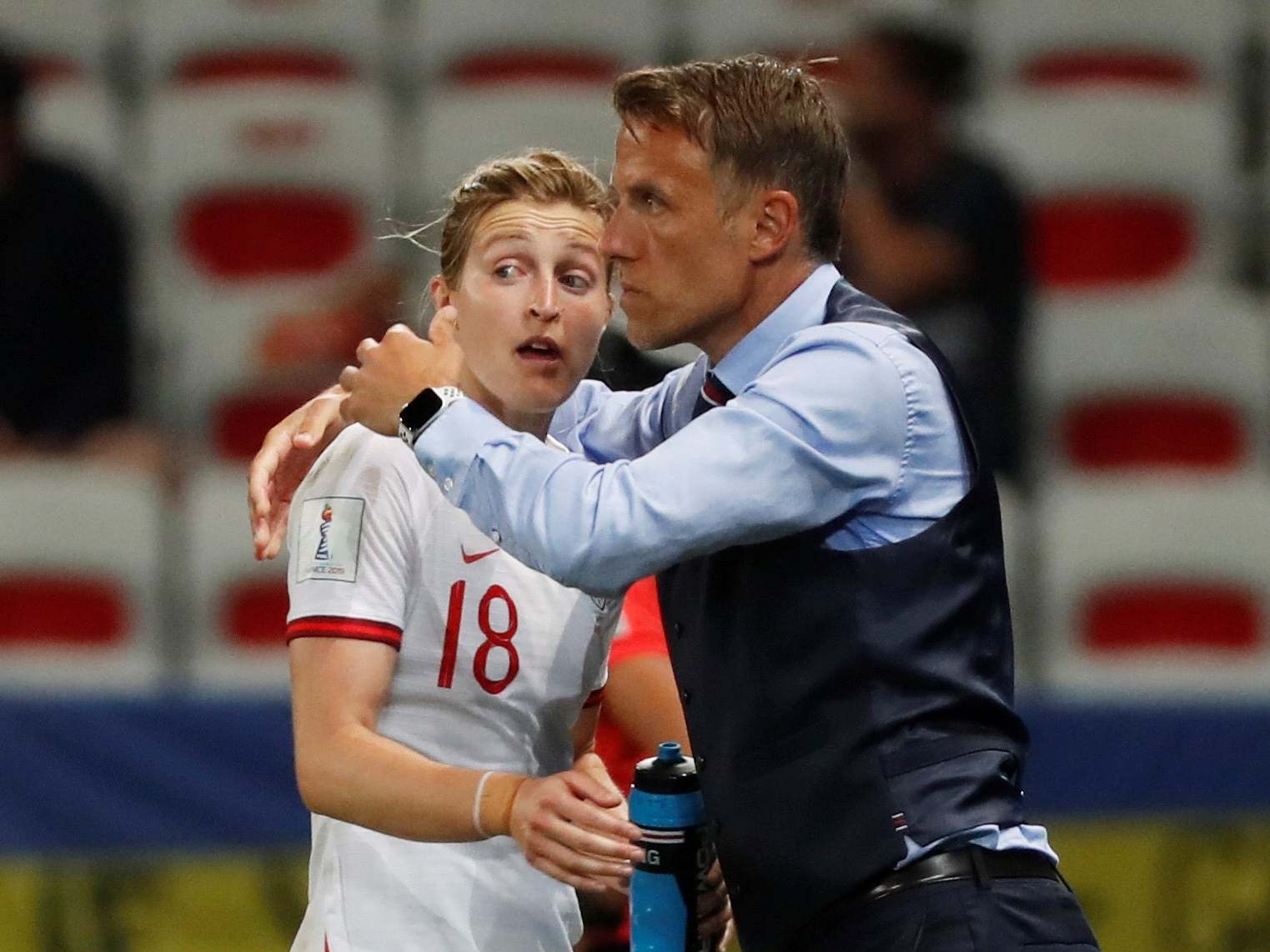 Phil Neville chats with Ellen White