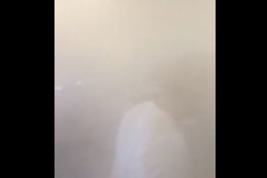 Footage taken by passengers shows the extent of the fog on the flight