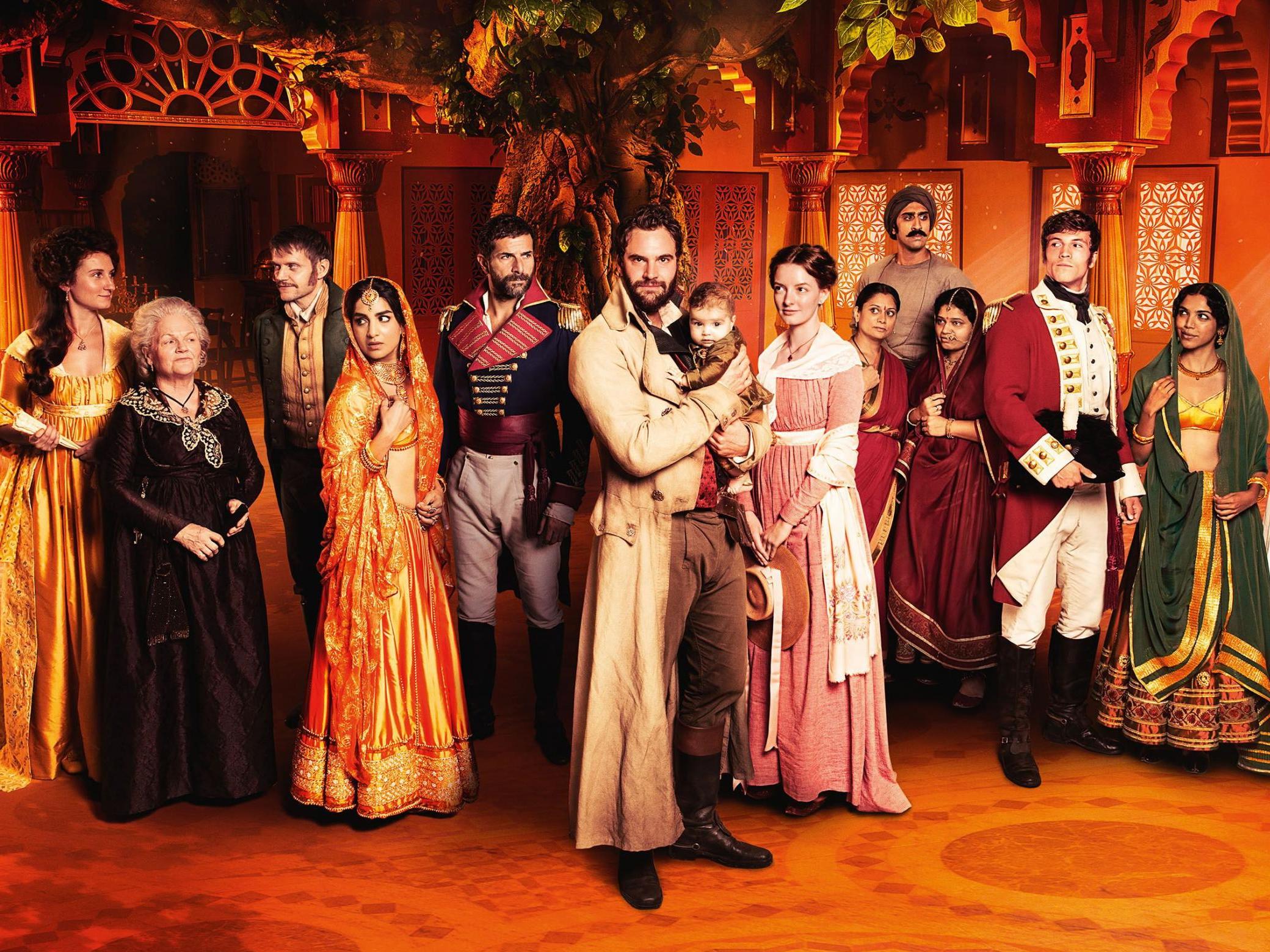 A passage to Downton: Tom Bateman (centre) leads the cast of ITV drama ‘Beecham House’