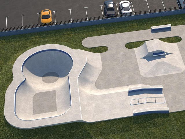 A design for the "Skatey McSkateface" park in Southend