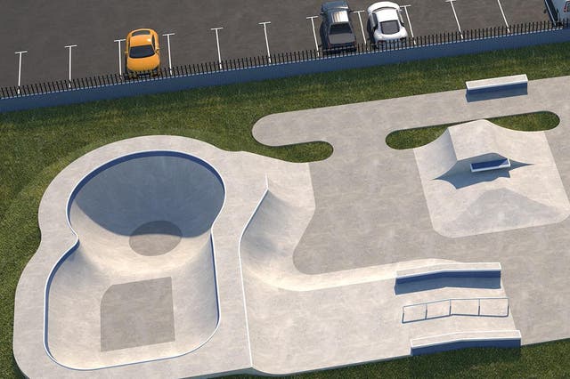 A design for the "Skatey McSkateface" park in Southend
